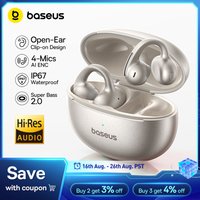 Baseus MC1 Pro Ear Clip Wireless Earphones Bluetooth 6.0 Hi-Res Ultra Open Earbuds earrings 4-Mic ENC Clip on ear buds Headphone image 4