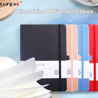 Thickened A5 100pcs 200 Pages Simple Notebook Business Texture PU Notepad Business Office School Stationery Notebook Journal