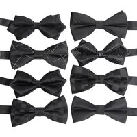 New Classic Bow Ties for Men Solid Stripe Black Pearl Bowtie Elegant Mans Bussiness Wedding Party Accessories Butterfly Bow Gift