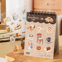 Mr.Paper 20Sheets/Book Dream Pursuit Life Series Die-Cut PET Sticker Book for Journal Scrapbook DIY Calendar Photo Frame Decor