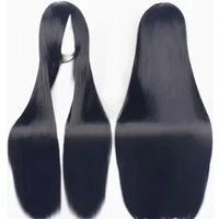 Anime My Hero Academia Ochako Uraraka Cosplay Black Wig 100CM/40 Inches Synthetic Heat Resistant Fiber Long Straight Women Hair