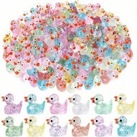 2026 new~Multi colored mini resin duck, DIY mini duckling, garden, micro landscape, aquarium, potted toy house decoration