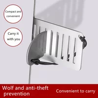 Portable Safety Anti-theft Door Blocker 8cm Stainless Steel Safe Security Tool For Home Privacy Hotel Travel Door Lock Stopper