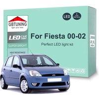 10Pcs Car Accessories For Ford Fiesta MK5 2000 2001 2002 Canbus Vehicle Indoor Dome License Plate LED Interior Light Bulb Kit
