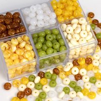 50pcs Rondelle 8x5mm 10x6mm Resin Plastic Loose Spacer Beads For Jewelry Making DIY Bracelet Findings