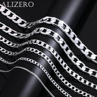 Men's 925 Sterling Silver Necklace 2/4/6/8/10/12MM 40-75cm Face Chain Necklace Lobster Clasp Men Women Engagement Jewelry Gifts image 3
