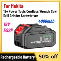 New 18V 21V 5S2P 4000mAh Rechargeable Lithium Battery for Makita 18v Power Tools Cordless Wrench Saw Drill Grinder Screwdriver