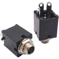 2/5/10pcs 3 Pin 6.35mm 6.5mm Mono Female Headphone Plug Socket Microphone 1/4 inch Panel Mount Solder Nut Audio Jack 6.35mm h