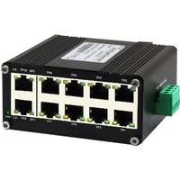 Mini Industrial 10 Ports Gigabit Ethernet Switch Din Rail 5/8/10-port 10/100/1000Mbps Network Switch IP40 Aluminium Case