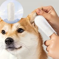 Pet Disposable Finger Wipes 50Pcs, Safe Gentle Wipes for Dogs Cats, Removes Tartar, Cleans Ears & Freshens Breath Easily