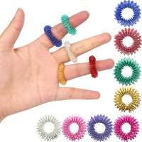 5/10/20pcs Acupressure Rings Spiky Sensory Finger Rings Set for Teens Adults Stress Reducer Massager Stress Relief Fidget Toys