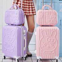 Children Lovely Rolling Luggage Set for Women Trolley Suitcase Girls Pink Spinner Brand Carry-Ons Luggage Travel Bag with Handba