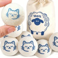 1-20pcs Reusable Wool Dryer Balls Reduce Wrinkles Decrease Drying Time Washing Fleece Dry Ball Home Washing Machine Laundry Tool