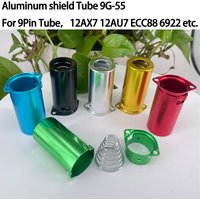 10PCS Aluminum Tube Socket Shielding Cover For E88CC 6922 5687 6N1 5755 12AX7 12AT7 12AU7 ECC82 9-Pin Electronic Tube Shield