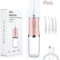 Oral Irrigator Portable Dental Water Flosser USB Rechargeable Water Jet Floss Tooth Pick 4 Jet Tip 200ml 3 Mode Massage Gums