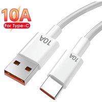 120W 10A USB To Type C Super Fast Charge Cable Mobile Phone USB-C Chargers Data Cord For Xiaomi Samsung Huawei Quick Charge Wire