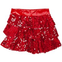 Kids Girls Metallic Culottes Dance Shiny Sequins Tiered Ruffled Skirted Shorts Skirt Jazz Dancewear Stage Performance Costume
