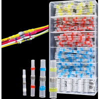 Waterproof Solder Connector Terminals,Heat Shrink Casing with Solder Connectors,Electrical Butt Wire Connector Sealing Tube