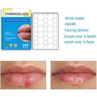 144Pcs Mouth Blister Patch Cold Sore Lip Blister Patch Cold Sore Healing Hydrocolloid Lip Care Stickers Mouth Blister Patch