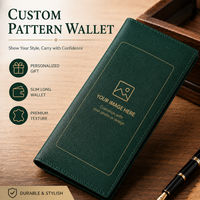 New Fashionable Hand-Held Wallet for Men, Business Ultra-Thin Multi-Card Slot Long Wallet, Niche Minimalist Men's Wallet, Customizable Patterns
