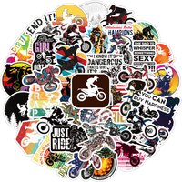 50 Pcs Universal Motocross Graffiti Sticker for Motorcycle Body/Helmet/Tailgate/Windshield Personalized Decals Accessories