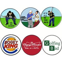 6 counts Funny Happy Gilmore Golf Ball Marker Sets, Golf Accessories for Men Golfers Dad Boyfriend Retirement Fathers Day