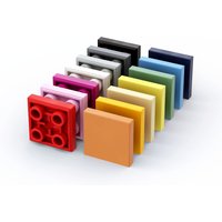 100pcs MOC Compatible Assembles Particles 11203 Tile Modified 2 x 2 Inverted Building Blocks Parts DIY Enlighten Block Bricks