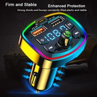Car Bluetooth 5.0 FM Transmitter Wireless Adapter Mic Audio Receiver Auto MP3 Player USB Fast Charger Dual ports Car Accessories