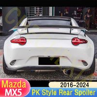 For Mazda MX-5 Coupe 2016-2024 Upgrade PK Style Carbon Fiber Material Spoiler Car Rear Cover Decoration Kit Tail Wing