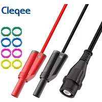 Safety BNC Male Plug to Dual 4mm Stackable Banana Plug RG58 Coaxial Cable Oscilloscope Test Lead 120CM P1204