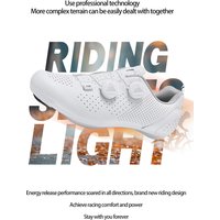 AliExpress CC chengta Cycling Shoes Men's Professional Speed Road Cycling Shoes SPD Shoes Men's Flat Pedal Cycling Shoes Outdoor Cycling Shoes White