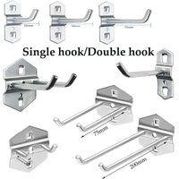 1-10PCS Metal Hanging Hooks, Heavy Duty Display Rack for Shop, Thickened Hole Plate, 25/50/75/100/150/200MM, Tool Shelf Hooks