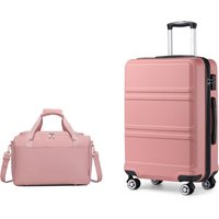 KONO Durable ABS+PC Hard Shell Luggage, 20/24/28 Inch Optional, Lightweight Suitcase with TSA Lock & Silent 360° Wheels, Comes with Extra Travel Bag, Airline Approved for Daily & Overseas Travel