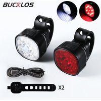 Bicycle Lights High Brightness Bike Headlight Taillight Lamp Rechargeable Road MTB Cycling Front and Rear Flashlight Lighting