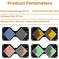 DIY Kit DC 5V LED Dot Matrix Electronic Hourglass Gravity-Sensing Timer Soldering Practice Electronics Components Micro USB