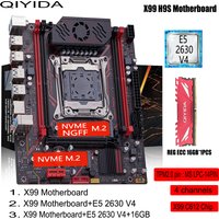 QIYIDA X99 H9S Motherboard Set Kit With LGA2011-3 Xeon E5 2630 V4 CPU DDR4 16GB memory NVME M.2 TPM 2.0 Interface SATA3