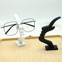 1pcs Unique Curved Eyeglass Holder Stand Secure & Artistic Storage Solution Elevate Desk or Nightstand Decor Practical Minimalis
