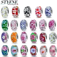 925 Sterling Silver Blossom Pattern Charms Beads Fit Original Bracelets Bag Keychain Charms Beads Pendant Diy Women Jewelry Gift