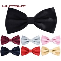 Men Bowtie Solid Color Bow Tie Man Classic Black White Green Wine Neck Butterfly Adjustable Fit Wedding Ties Accessories Gifts