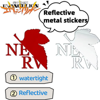 Neon Genesis Evangelion Ayanami Rei Asuka Creative Reflective Ultra Thin Metal Sticker Graffiti Waterproof Decorative Sticker
