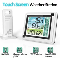 Digital Weather Station Clock Indoor Outdoor Weather Forecast Barometer Thermometer Hygrometer with 1Pc Wireless Outdoor Sensor