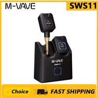 M-VAVE SWS11 Wireless Guitar System 5.8GHz Digital Transmitter Receiver, 24bit/48kHz Audio, <4.6ms Low Latency, 6 Channels,