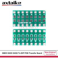 20PCS 0805 0603 0402 To DIP PCB Transfer Board DIP Pin Board Pitch Capacitance Resistance Adapter Plate Conversion Board