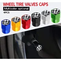 Checkerboard Wheel Tire Valve Caps For MINI Coopers R50 R52 R53 R55 R56 R58 R60 R61 F54 F55 F56 F60 Countryman Clubman