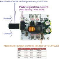 DC 6-50V High-Power Handle Dimming LED Driver Module 0-3A Adjustable Constant Current DC-DC Converter LED Flashlight Controller