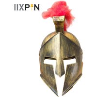 Medieval Knight Gladiator Helmet Spartan Mask Roman Warrior Greek Costume Helmet Headwear Accessory for Halloween Cosplay Prop