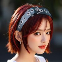 Punk Gothic Rivet Headband Gothic Y2k Women's Dance Performance Fashion Headband, Party Gift, Round Rivet Headpiece