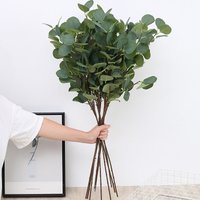 1pcs Artificial Eucalyptus Apple Leaves Branch Spring Autumn Fake Greenery Stem DIY Arrangement Home Wedding Table Floral Decor