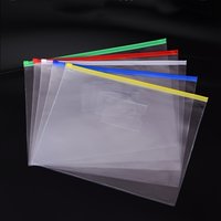 10PCS A4A5A6 Exam Mesh Zipper Bag Student Office Simple Large Capacity Transparent Document Bags