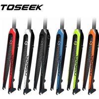 Widelec karbonowy TOSEEK T800 do rowerów MTB, widelec do rowerów górskich pasujący do kół 26er, 27.5er, 29er, QR 9*100mm, hamulce tarczowe, 160mm